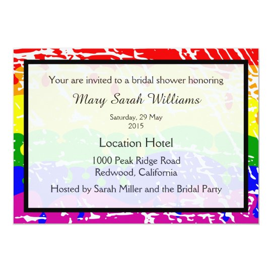 Gay Rainbow Bridal Shower Invitation | Zazzle.com