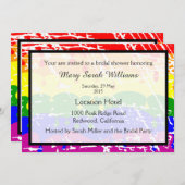 Gay Rainbow Bridal Shower Invitation (Front/Back)