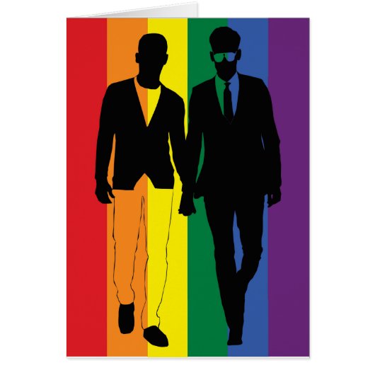 Gay Rainbow Couple from Bent Sentiments Cards (Front)