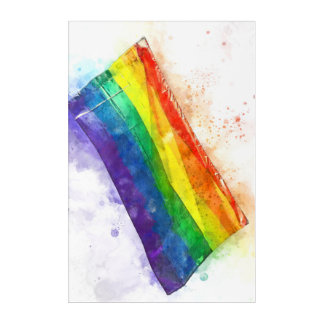 Gay rainbow flag Acrylic Wall Art