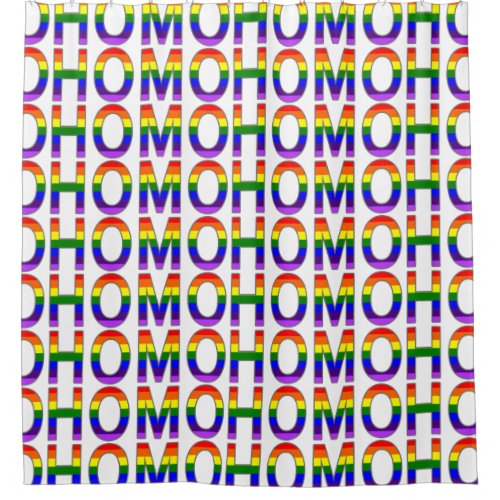 Gay Rainbow Flag Colors Homo Shower Curtain