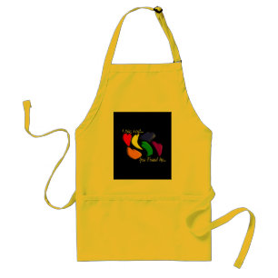 Gay Rainbow Hearts "I was lost, you found me" Adult Apron