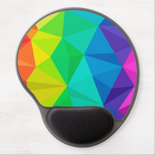 gay rainbow low poly background abstract pattern gel mouse pad