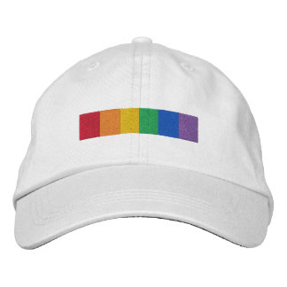 Gay Rainbow Pride Flag Strip Baseball Cap