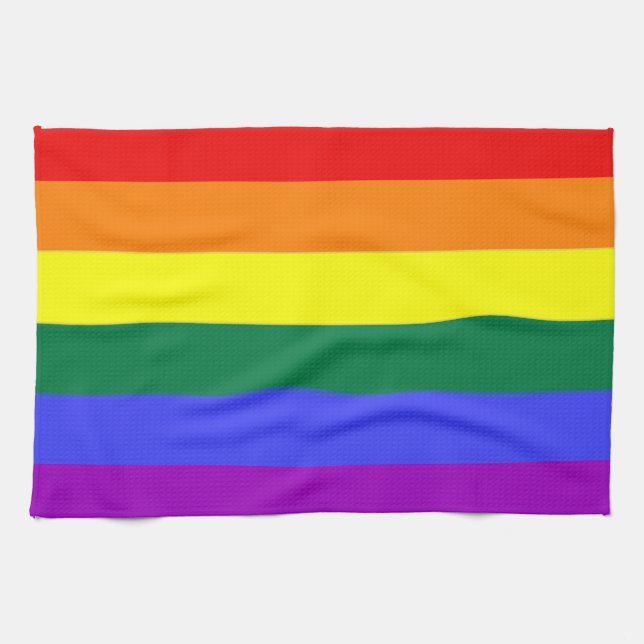 Gay Rainbow Pride Flag Towel (Horizontal)