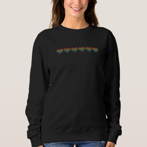 Gay Rainbow Pride Heart Flag Lgbt Ally Equality Aw Sweatshirt
