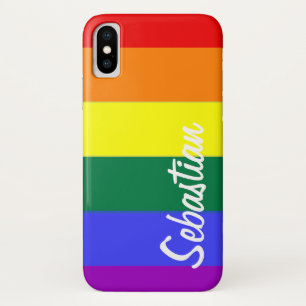 Gay Rainbow Pride Personalized iPhone X Case