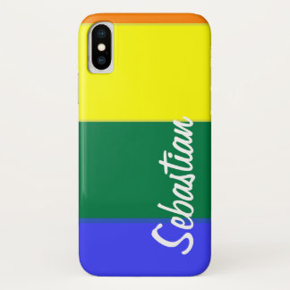 Gay Rainbow Pride Personalized iPhone X Case