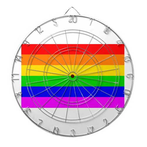 Gay Rainbow Transgender Rainbow Flag Dart Board