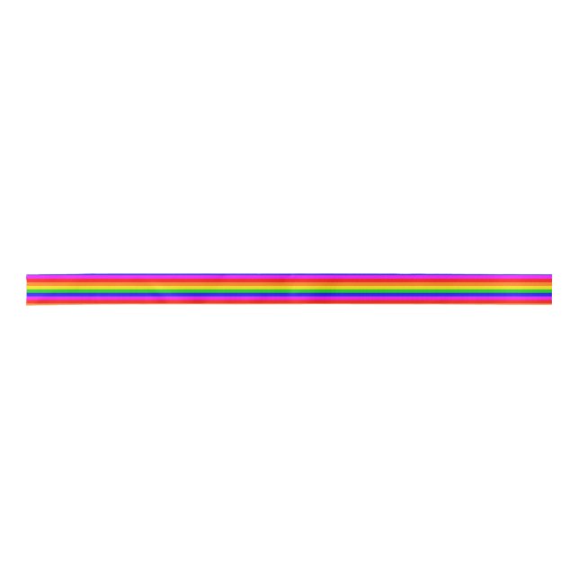 Gay Rainbow Transgender Rainbow Flag Satin Ribbon (Front)