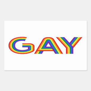 GAY RECTANGULAR STICKER