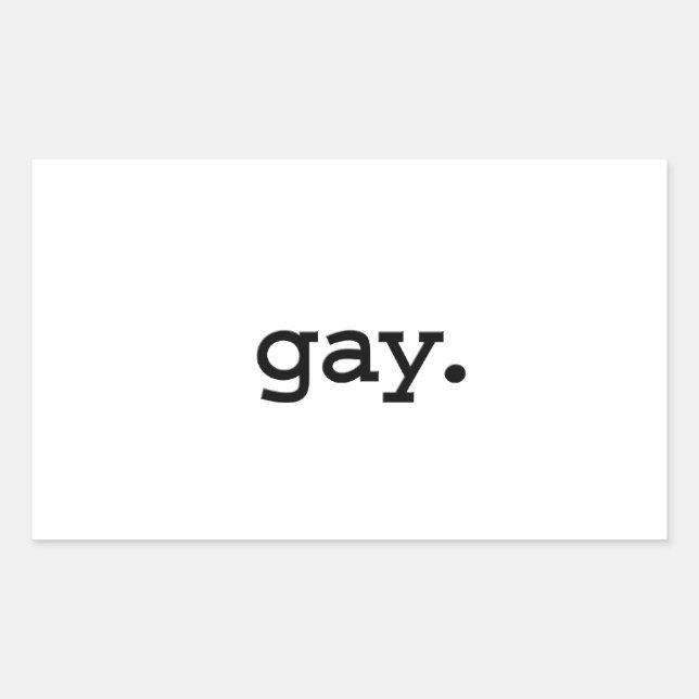 gay. rectangular sticker (Front)