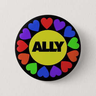 Gay Rights Ally Pinback Button