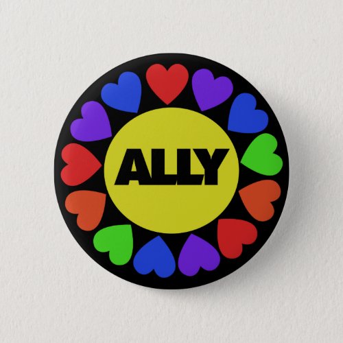 Gay Rights Ally Pinback Button