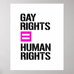 Gay Rights equal Human Rights Poster