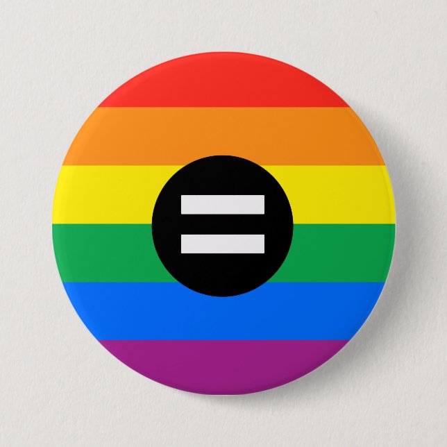 Gay Rights Flag Button (Front)