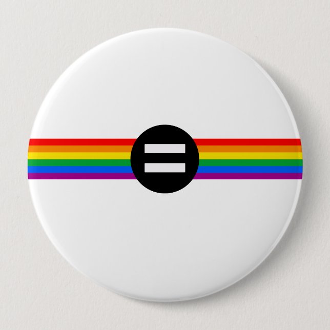 Gay Rights Flag Button (Front)
