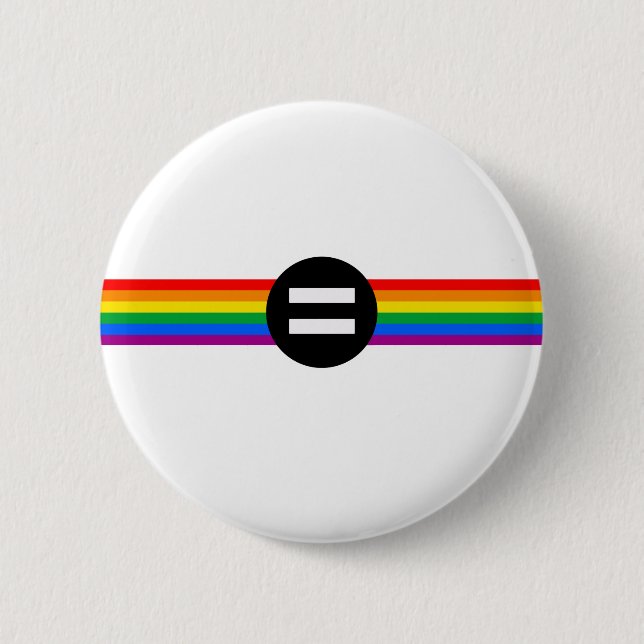 Gay Rights Flag Button (Front)