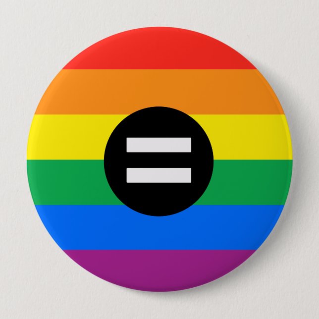 Gay Rights Flag Button (Front)
