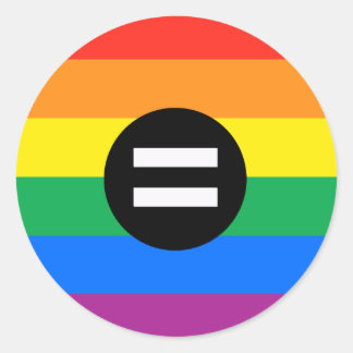 Gay Rights Flag Classic Round Sticker
