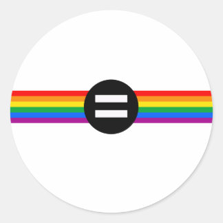 Gay Rights Flag Classic Round Sticker