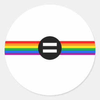 Gay Rights Flag Classic Round Sticker