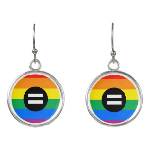 Gay Rights Flag Earrings