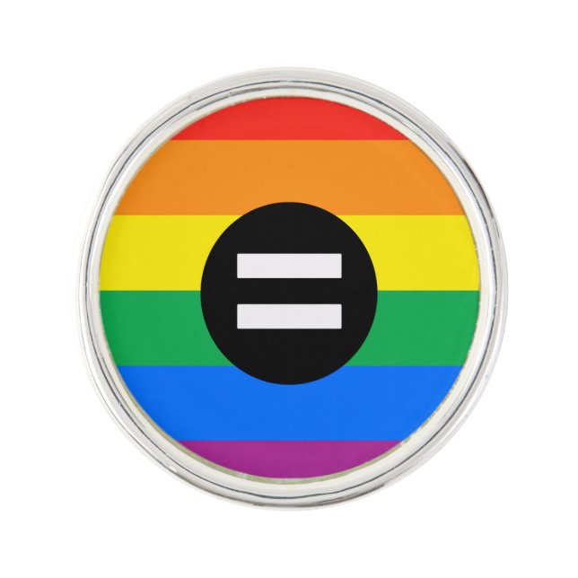 Gay Rights Flag Lapel Pin (Front)
