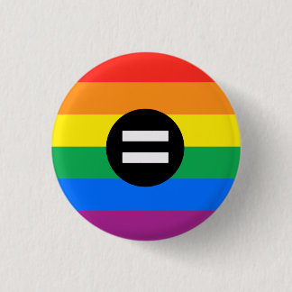 Gay Rights Flag Pinback Button