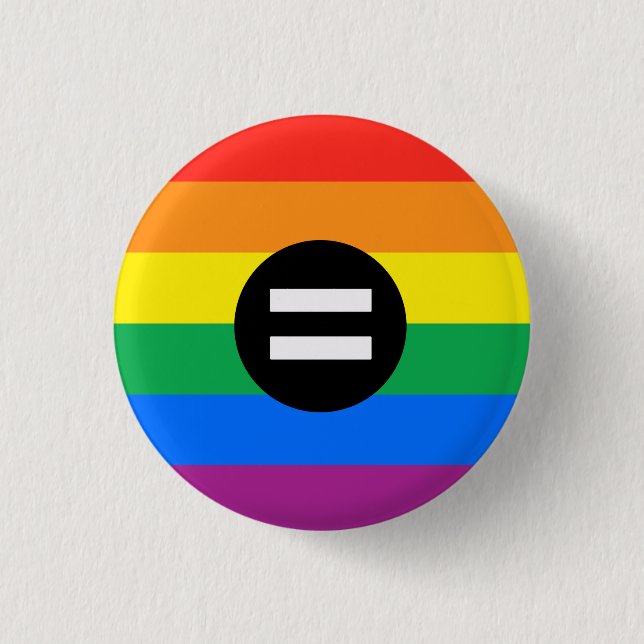 Gay Rights Flag Pinback Button (Front)