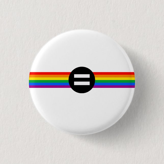 Gay Rights Flag Pinback Button (Front)