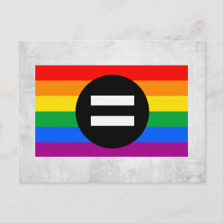 Gay Rights Flag Postcard