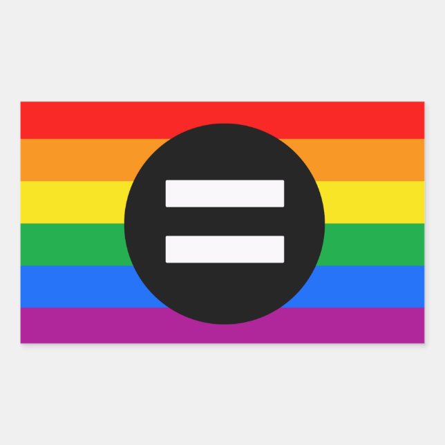 Gay Rights Flag Rectangular Sticker (Front)