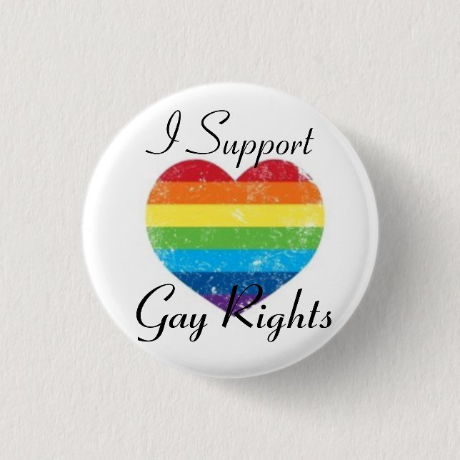 gay rights support button (Front)