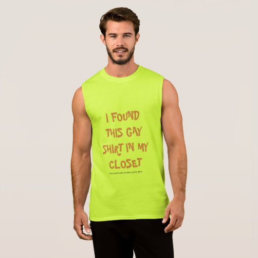 Gay shirt with cut-off sleeves (Front Full)