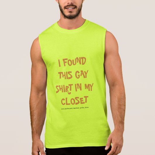 Gay shirt with cut-off sleeves (Front)