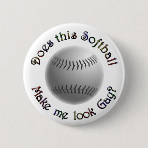Gay Softball Button
