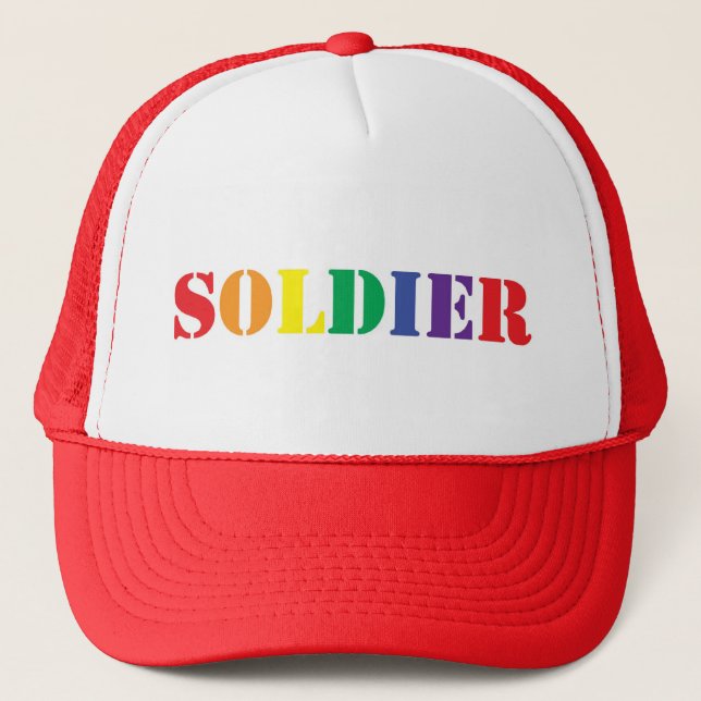 GAY Soldier HAT! Trucker Hat (Front)