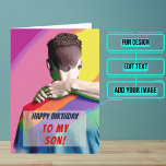 Gay Son from Dad Birthday Card<br><div class="desc">Are you a father with a son who is LGBTQ? Searching for a sweet way to tell them “Happy Birthday” and that you love them just the way they are and that you are a supportive parent? Wish a very Happy Birth - gay to your child with this LGBTQ inspired...</div>