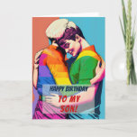 Gay Son from Mom Birthday Card<br><div class="desc">Have a son that’s LGBTQ? Searching for a sweet way to tell them “Happy Birthday” and that you love them just the way they are and that you are a supportive parent? Wish a very Happy Birth - gay to your child with this LGBTQ inspired birthday card. Both outside and...</div>