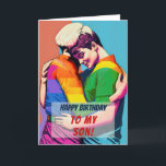 Gay Son from Mom Birthday Card<br><div class="desc">Have a son that’s LGBTQ? Searching for a sweet way to tell them “Happy Birthday” and that you love them just the way they are and that you are a supportive parent? Wish a very Happy Birth - gay to your child with this LGBTQ inspired birthday card. Both outside and...</div>