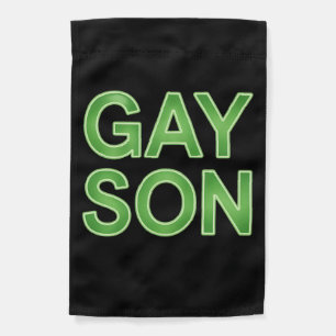 Gay Son Funny LGBTQ Pride Garden Flag