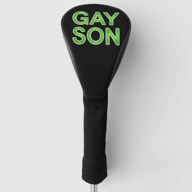 Gay Son Funny LGBTQ Pride Golf Head Cover (Front)