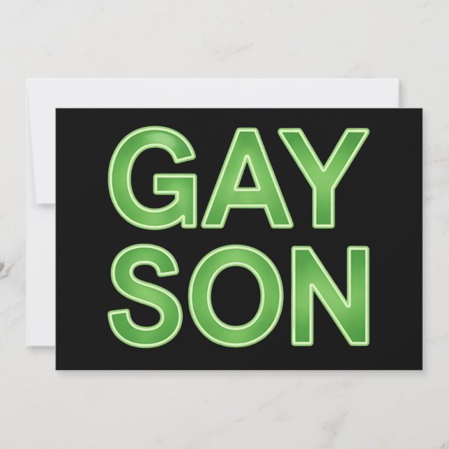 Gay Son Funny LGBTQ Pride Invitation (Front)