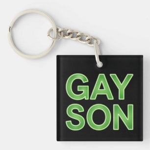 Gay Son Funny LGBTQ Pride Keychain