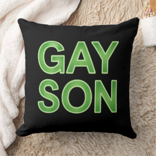 Gay Son Funny LGBTQ Pride Throw Pillow