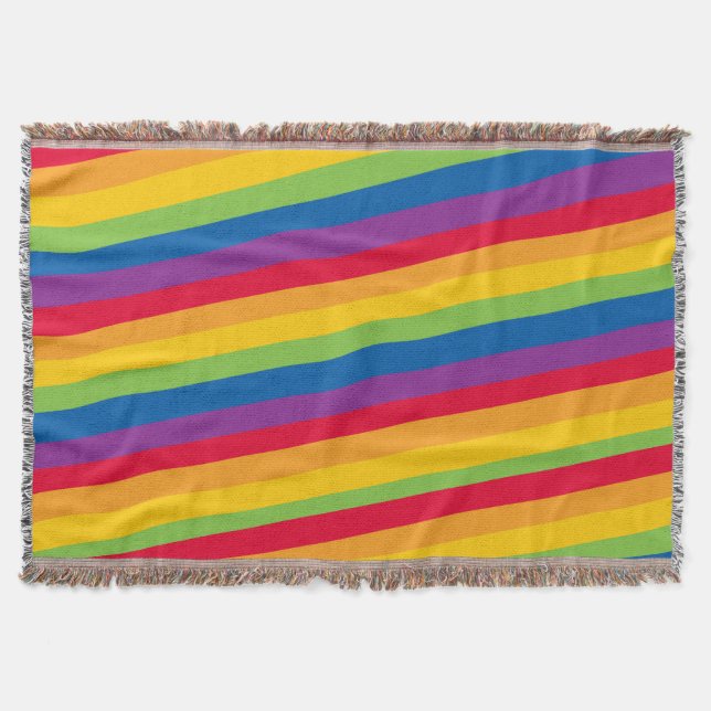 Gay Stripes Throw Blanket (Front)