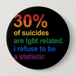 Gay Suicide - I refuse to be a statistic Pinback Button