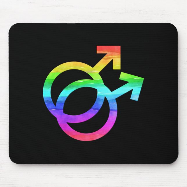 Gay Symbol LGBT Pride Gay Man Gift Mouse Pad (Front)