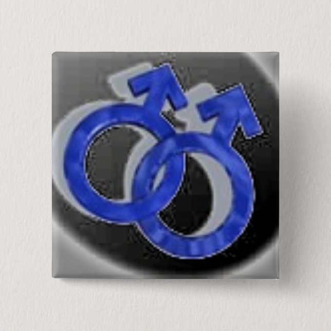 Gay-Symbols Black Button (Front)